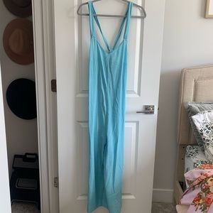 LOFT turquoise beach jumpsuit
